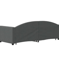 Tagesbett Ausziehbar mit Schubladen Dunkelgrau 80x200 cm Stoff