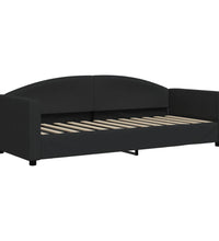 Tagesbett Ausziehbar mit Schubladen Schwarz 80x200 cm Stoff