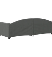 Tagesbett Ausziehbar mit Schubladen Dunkelgrau 90x200 cm Stoff