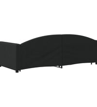 Tagesbett Ausziehbar mit Schubladen Schwarz 90x200 cm Stoff