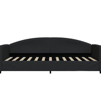 Tagesbett Ausziehbar mit Schubladen Schwarz 90x200 cm Stoff