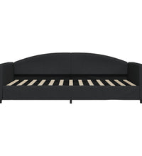 Tagesbett Ausziehbar mit Schubladen Schwarz 100x200 cm Stoff