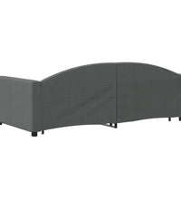 Tagesbett Ausziehbar mit Schubladen Dunkelgrau 90x190 cm Stoff