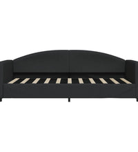 Tagesbett Ausziehbar mit Schubladen Schwarz 90x190 cm Stoff