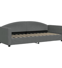 Tagesbett Ausziehbar mit Schubladen Dunkelgrau 80x200 cm Stoff