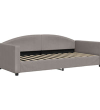 Tagesbett Ausziehbar mit Schubladen Taupe 90x200 cm Stoff