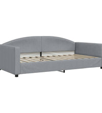 Tagesbett Ausziehbar mit Schubladen Hellgrau 100x200 cm Stoff