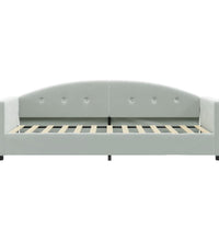 Tagesbett mit Matratze Hellgrau 80x200 cm Samt
