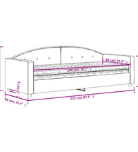 Tagesbett mit Matratze Rosa 80x200 cm Samt