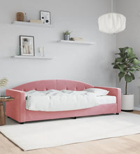 Tagesbett mit Matratze Rosa 80x200 cm Samt