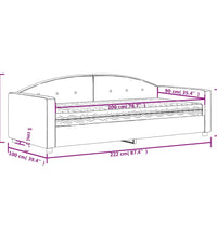 Tagesbett mit Matratze Rosa 90x200 cm Samt