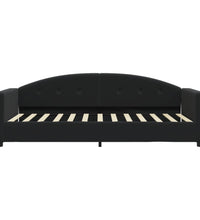 Tagesbett mit Matratze Schwarz 90x200 cm Samt