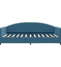 Tagesbett mit Matratze Blau 100x200 cm Samt