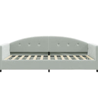 Tagesbett mit Matratze Hellgrau 100x200 cm Samt