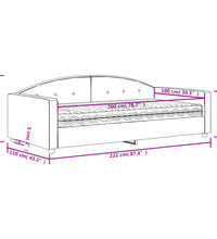 Tagesbett mit Matratze Rosa 100x200 cm Samt