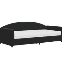 Tagesbett mit Matratze Schwarz 100x200 cm Samt