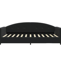 Tagesbett mit Matratze Schwarz 100x200 cm Samt