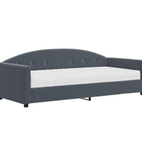Tagesbett mit Matratze Dunkelgrau 90x190 cm Samt