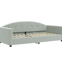 Tagesbett Ausziehbar Hellgrau 80x200 cm Samt