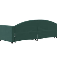 Tagesbett Ausziehbar Dunkelgrün 80x200 cm Samt