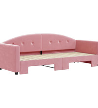 Tagesbett Ausziehbar Rosa 80x200 cm Samt