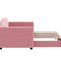 Tagesbett Ausziehbar Rosa 80x200 cm Samt