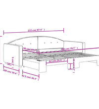 Tagesbett Ausziehbar Rosa 90x200 cm Samt