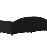 Tagesbett Ausziehbar Schwarz 100x200 cm Samt