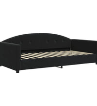 Tagesbett Ausziehbar Schwarz 100x200 cm Samt