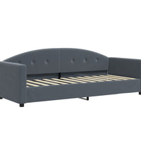 Tagesbett Ausziehbar mit Matratzen Dunkelgrau 80x200 cm Samt