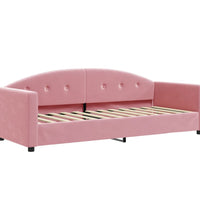 Tagesbett Ausziehbar mit Matratzen Rosa 80x200 cm Samt