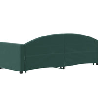 Tagesbett Ausziehbar mit Schubladen Dunkelgrün 80x200 cm Samt