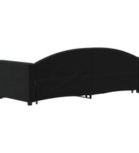 Tagesbett Ausziehbar mit Schubladen Schwarz 80x200 cm Samt