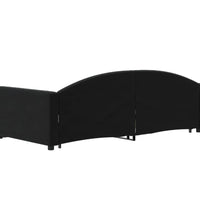 Tagesbett Ausziehbar mit Schubladen Schwarz 90x200 cm Samt