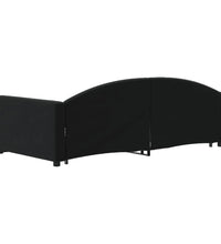 Tagesbett Ausziehbar mit Schubladen Schwarz 100x200 cm Samt