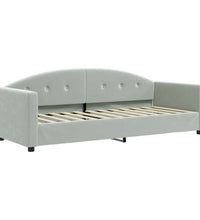 Tagesbett Ausziehbar mit Schubladen Hellgrau 80x200 cm Samt