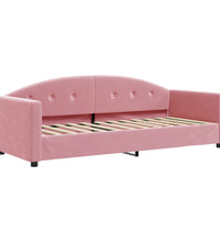 Tagesbett Ausziehbar mit Schubladen Rosa 80x200 cm Samt