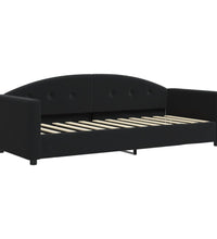 Tagesbett Ausziehbar mit Schubladen Schwarz 80x200 cm Samt