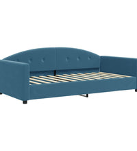 Tagesbett Ausziehbar mit Schubladen Blau 100x200 cm Samt