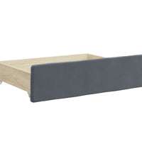 Tagesbett Ausziehbar mit Schubladen Dunkelgrau 100x200 cm Samt