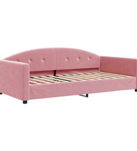 Tagesbett Ausziehbar mit Schubladen Rosa 100x200 cm Samt