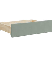 Tagesbett Ausziehbar mit Schubladen Hellgrau 90x190 cm Samt