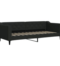 Tagesbett mit Matratze Schwarz 80x200 cm Stoff