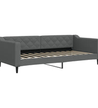 Tagesbett mit Matratze Dunkelgrau 90x200 cm Stoff