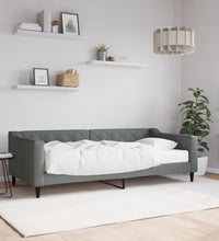 Tagesbett mit Matratze Dunkelgrau 90x200 cm Stoff