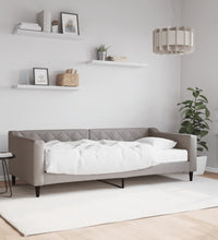 Tagesbett mit Matratze Taupe 90x200 cm Stoff