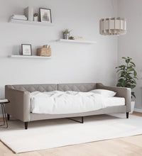 Tagesbett mit Matratze Taupe 100x200 cm Stoff