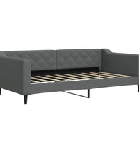 Tagesbett mit Matratze Dunkelgrau 90x190 cm Stoff