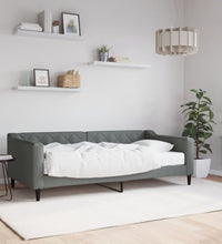 Tagesbett mit Matratze Dunkelgrau 90x190 cm Stoff