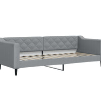 Tagesbett Ausziehbar Hellgrau 80x200 cm Stoff